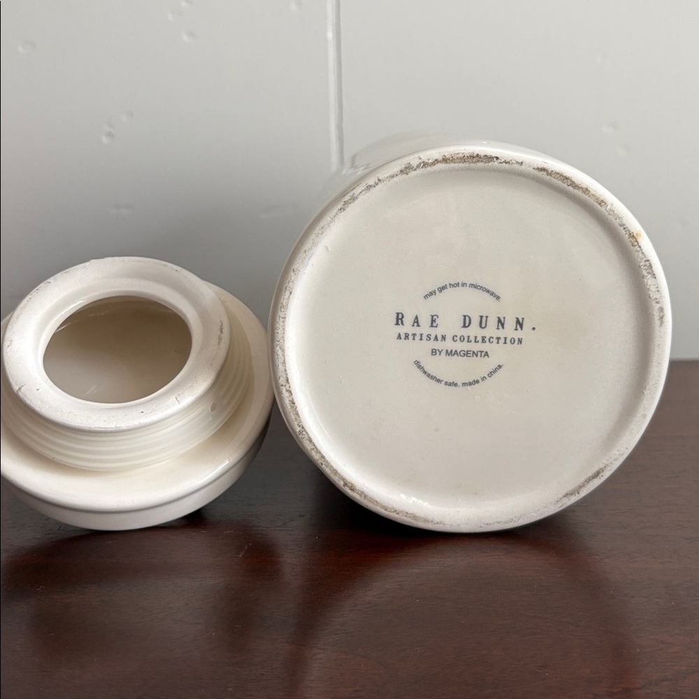 RAE DUNN Ceramic Rosemary Canister - Very gently used
10” with lid - Picture 5 of 6